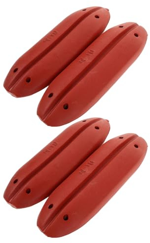 Homoyoyo 4pcs Red Eva Foam Fishing Net Rope Floats Hard Oval Buoy 36x56x181mm High Visibility Anchor Buoy for Dock Lines Marine Fishing Gear