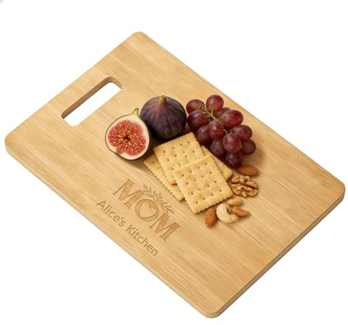 Tagliere personalizzato, Tagliere in bambù intagliato su misura - Regalo per compleanno, Anniversario, inaugurazione della casa, Regalo per papà, mamma, coppie, amico