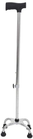 TOYZFRIENDY Ergonomischer Gehstock Dreifuß mit Rutschfester Gummibasis und Verstellbarer Höhe Faltbare Gehhilfe für Senioren Stabiler Stock mit Zusätzlicher Unterstützung für Innen