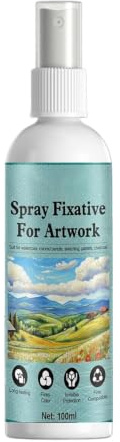 Fixierspray für Ölpastellkreiden 100 Milliliter langanhaltender Farbschutz | Kunstwerk Fixierspray für Schüler, Lehrer, , Maler, Schule, Klassenzimmer, Skizzen,