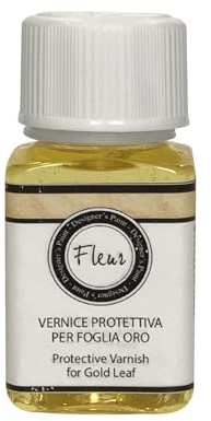 FLEUR DESIGNER'S PAINT | Vernice Protettiva Finale per Doratura, 50 ml, Trasparente, per Proteggere la Foglia Oro dopo l'applicazione, Made in Italy.