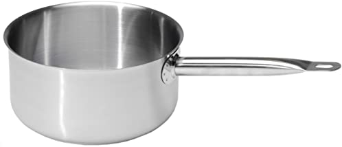 METRO Professional Cazo, Olla para Salsa, 20 cm diámetro, 3L, Acero Inoxidable, inducción, Apta para Horno hasta 240 °C, Apta para lavavajillas, con Mango, Base sándwich, Apta para Uso Comercial