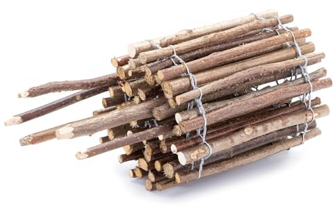 BooGardi Valla enrollable de avellana con corteza en 6 variantes · 50 cm de alto 300 cm de largo distancia entre listones 5 – 7 cm · cercado de madera · borde de corte natural · Valla de madera