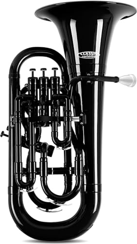 Classic Cantabile KEU-30BK MardiBrass Kunststoff Bb-Euphonium Schwarz | Euphonium in Bb-Stimmung, Material: ABS Kunststoff, Konische Bohrung: 14, 5 - 16, 8 mm, Schallbecherdurchmesser: 315 mm, 0 kg