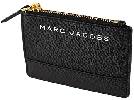 Marc Jacobs M0015056 Damen Geldbörse mit Reißverschluss oben Schwarz Gold Elegant