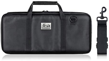 Cangshan 1023770 7-Piece Cut-Resistant Nylon Cutlery Knife Bag with Strap, Bag Only (CUTLERY NOT INCLUDED)