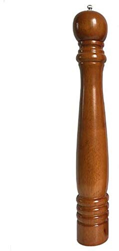 Molinillo de pimienta de madera para hotel, molino de sal y pimienta de madera de roble grande, 50,8 cm, núcleo de acero inoxidable, color marrón