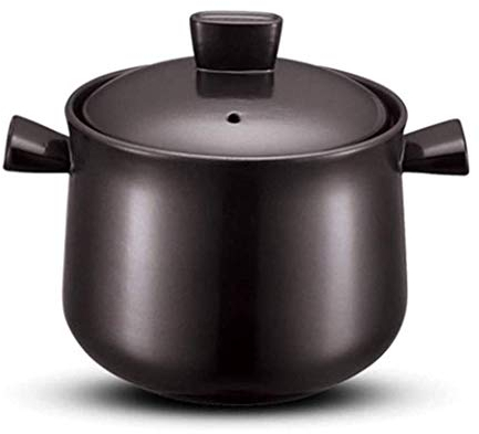 SMSOM Cassif de Casserole en Terre Cuite en Terre Cuite - Multi-Ust, résistant au Froid et résistant à la Chaleur, au Coffre-Fort et à la santé (capacité 4.5L)