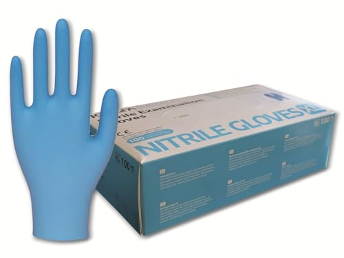 Nitrilhandschuhe XL 1000 Stück Box - latex - und silikonfrei, vielseitig einsetzbar - Einweghandschuhe XL, Einmalhandschuhe XL, Einmal Handschuhe, antistatische Handschuhe Nitril Handschuhe