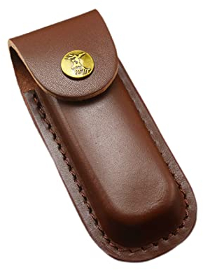 Custodia per Coltelli, Custodia per Coltelli in Pelle Pieghevole, Custodia per Coltelli Tascabili in Pelle con Fodero, per Coltelli, Applica a per Coltello Tascabile