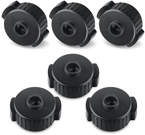 6 Stück Schnellwechsel-Beckenmuttern, 8mm Cymbal Mate Mutter Schwarzer Kunststoff Beckenrastmutter für Percussion Drum Kit Ersatz von Jazz Drum Parts