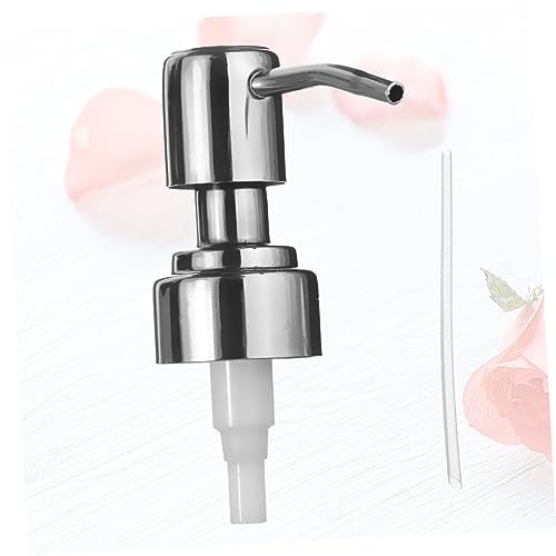 Alipis 304 Stainless Steel Lotion Dispenser Pump and Soap Dispenser Pump for Travel Bottles Silver for Liquid Shampoo Hand Soap