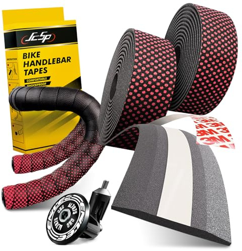 Kakveiai Lenkerbänder, Cycling Lenkerband, rutschfest und Stoßdämpfend | Fahrrad Lenkerband, Lenkerbänder mit Endstopfen, Langlebiges, für MTB, BMX Rennrad, Mehrere Stile verfügbar