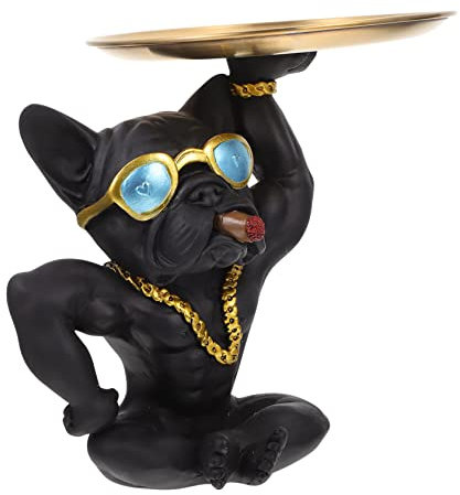 UTHCLO Schlüsselablage Aus Harz Und Edelstahl Tiermodell-tablett Als Dekorativer Bonbonteller Haushaltsschmuck Für Schreibtisch Und Tisch Tierstatuen-Kunstwerk Für Zuhause Und Geschäft