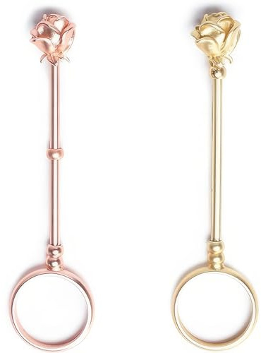 2 Pièces Bague Porte-Cigarette, Porte Mains de Cigarettes Anneau, Anneau Porte Cigarette en Métal, pour Hommes et Femmes, Empêchez Les Doigts D'être Brûlés ou Salis