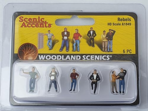 Woodland Scenics A1849 ungdomar, 60-talet, 70-talet, figurer spår H0 HO 1:87 Rebels