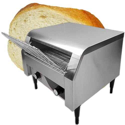 Tostadora transportadora comercial de 150/300/450 rebanadas/hora, tostadoras industriales eléctricas de servicio pesado, equipo de restaurante con encimera de acero inoxidable para pan,450pieces/h