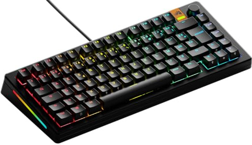 GLORIOUS GMMK 3 HE Clavier Gaming 75% AZERTY Français | Switches Linéaires Magnétiques Fox, Taux Polling 8K, Échangeable À Chaud, Capuchons Doubleshot PBT, Déclenchement Rapide