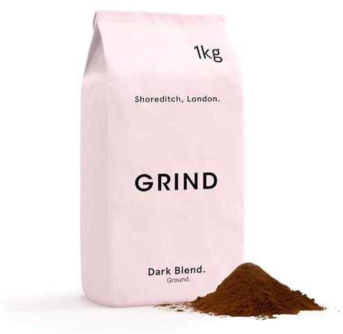 Grind Dark Blend Ground Coffee – 1kg Bag – Dark Roast – 100% Arabica – Suitable for Cafetière, Moka Pot, AeroPress and Filter Brew – Ethically Sourced