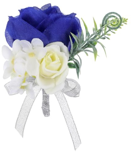 Cabilock Wedding Boutonniere Artificial Flower Corsage for Groom Bride Bridesmaids with Pin 3.94X3.94X3.54In Simulated Silk Floral Decoration for Wedding Party Anniversary Formal Events