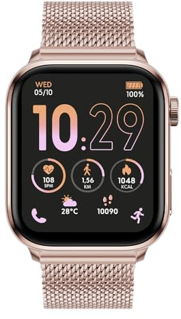 Ice-Watch - ICE smart 3.0 Rose gold Milanese 1.78 AMOLED GPS - Ansluten rosa-guld rektangulär damklocka med metallarmband - 024304 (1.78 inch)