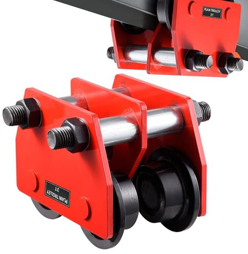 TRSGD Hoist Manual Trolley | Large Capacity Manual Hoist,Beam Trolley for Crane Lift Garage, Hoist Geared Overhead on Straight Curved Beam