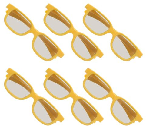 VICASKY Occhiali 3D in plastica per ragazzi e ragazze, confezione da 6 film per bambini per gaming, home theater