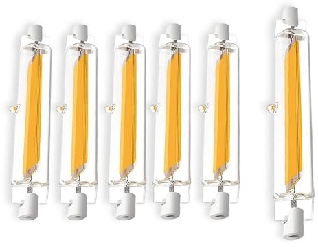 R7S LED 118mm Dimmbar 20W Leuchtmittel, Warmweiß 3000K Glühbirne, Ersatz für 200W R7S Halogenlampen, COB LED Birnen 1000LM, Kein Flackern, 360° Strahlbeleuchtung, AC/DC,6pcs