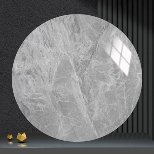 BiSaXieTa Snurrbar mattallrik Lazy Susan, Stenplatta Marmor Textur Roterande Middagstallrik, inte lätt att välta, diameter 60 cm/70 cm/80 cm/90 cm/100 cm (grå, 100 cm/40)