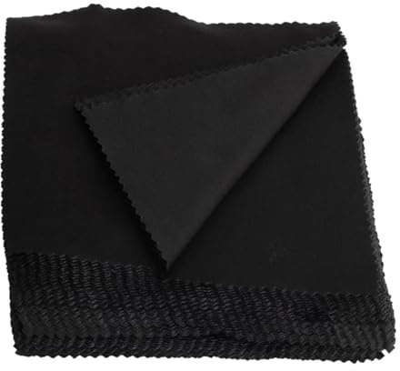 iplusmile Chiffons de Nettoyage Appareils Électroniques et Lentilles Lot de 100 en Tissu Fin Noirs Réutilisables Faciles à Laver pour Lunettes et Écrans