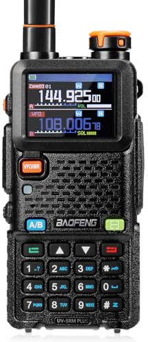 BAOFENG UV-5RM PLUS GPS 10W Ham Radio, Dualband Handheld, 640CH 10 Zones | Long Range Two Way Radio, Airband FM UHF VHF Receiver, 1.77” Color Screen, 2500mAh Type-C Rechargeable Battery