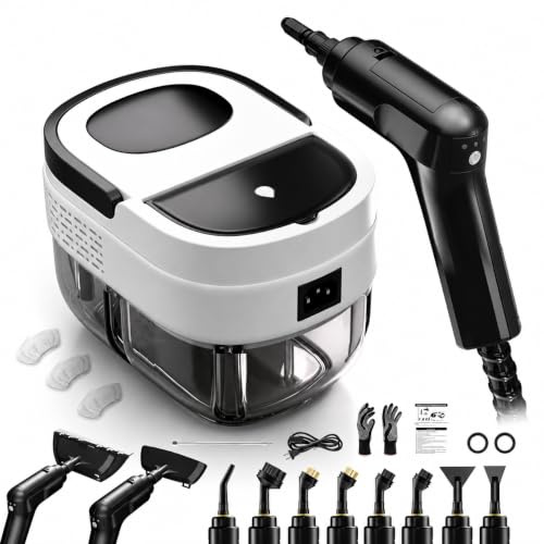 Dampfreiniger Handgerät, 3-stufiger verstellbarer Griff, 1,6L Wassertank