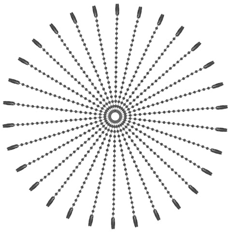 FELTECHELECTR 100 Stück Schwarze Kugelketten aus Eisen für Schlüsselanhänger und Selbstgemacht Schmuck Vielseitig Einsetzbar und Robust für Bastelprojekte