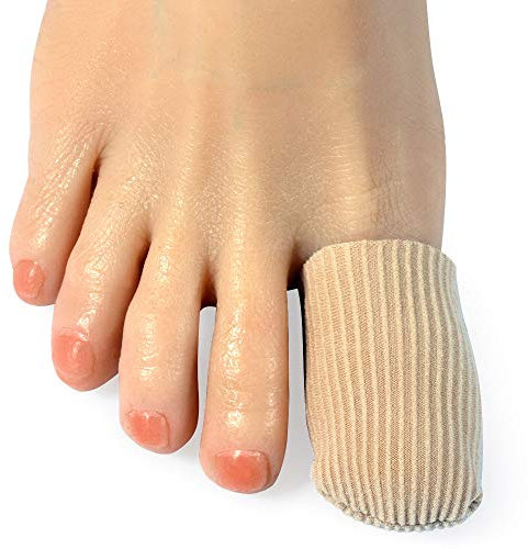 DYKOOK Gel Toe Caps for Big Toes, 4 Pcs Toe Covers,Toe Protectors Closed,Toe Sleeves,Toe Splints for Corns, Callus Cushion, Bunion (4 PCS)