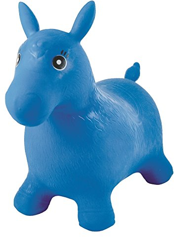 Lexibook, Aufpumpbares Hüpfpferd, Inbegriffenen manuellen Pumpe, Sicherer und widerstandsfähiger Kunststoff, Blau, BG050