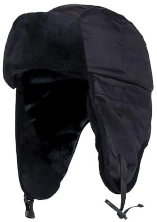 HEAT HOLDERS - Herren warm Winter gefüttert wasserdicht schwarz fliegermütze