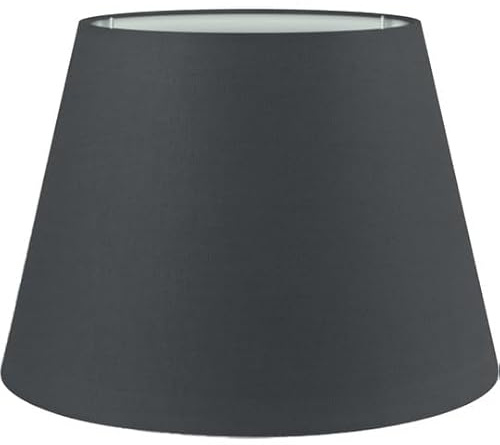 Wogati® Premium Lampenschirm | Größe: L | Farbe: Schwarz | E27 | konisch | Baumwolle | für Stehlampen, Hängelampen, Tischlampen, Deckenlampen