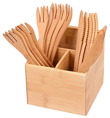 GRÄWE Bambus-Box mit 10-teiligem Besteck