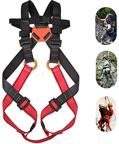 APOE Baudrier Escalade Enfant, Complète de Corps Harnais de Securite de Confort pour Mur Escalade Exterieur Élargir la Formation Équipement de Protection de Sécurité