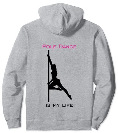 Poledance Silhouette Körper Stange Tanzen Sport Pole Dance Pullover Hoodie