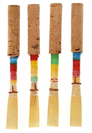 4 Uds. Cañas de Oboe Hechas a Mano, Cañas Blandas de Oboe, Piezas de Repuesto para Instrumentos de Viento con Caja de Almacenamiento de Plástico para Reproductores de Oboe