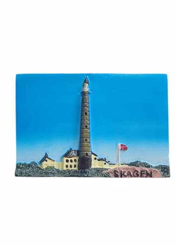 Skagen Dänemark Kühlschrankmagnet Reise Souvenir Kühlschrank Dekoration 3D Magnetaufkleber Handbemalte Bastelkollektion