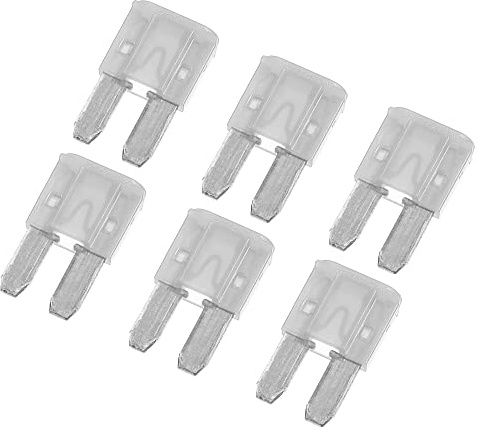 QUARKZMAN 6 uds 25A 25Amp Coche Pequeña Hoja Fusibles para Barco Camión Motocicleta Blanco