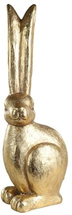 EGLO LIVING Osterdeko Hase Chilandy, große Deko Figur Ostern Frühling, Frühlingsdeko Osterhase, Elegante Osterfigur aus Kunststein in Gold, 62 cm | Frühlingsdeko Osterhase, elegante Osterfigur aus Kunststein in Gold, 62 cm