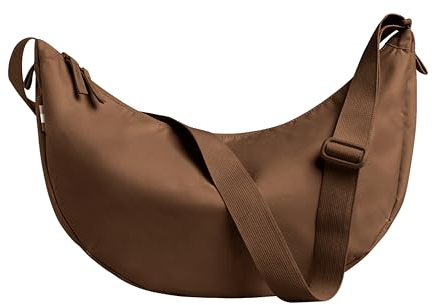 GOT BAG Crossbody Moon Bag | Halbmond Handtasche Wasserabweisend | Stylische Umhängetasche mit verstellbarem Gurt (trench, large)