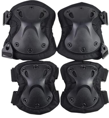YLSZHYR Knie- und Ellenbogenschoner-Set, Motorrad-Knie- und Ellenbogenschoner für Erwachsene, Radfahren, Radfahren, Volleyball, Knieschoner für Tänzer, Weiche, Atmungsaktive Knieschoner für(Nylon)