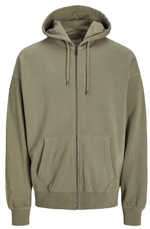 Jack&Jones JJECHARGE Sweat zippé à Capuche Noos, Beige foncé, S