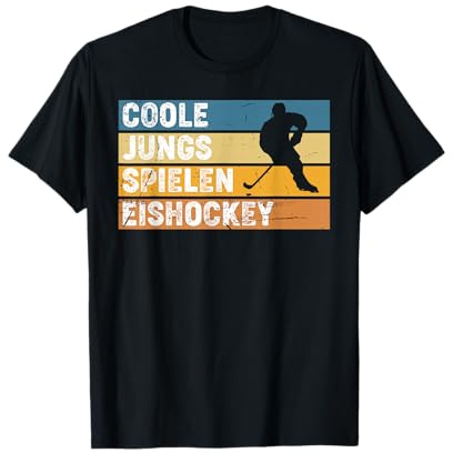 Coole Jungs Spielen Eishockey Hockey Eishockey Spieler T-Shirt