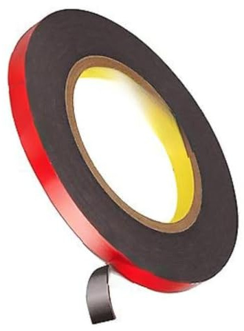 Ruban adhésif double face pour automobile, 5 mm x 3 m, noir