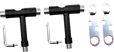 BESPORTBLE Tragbarer Skate-schraubenschlüssel – 4-teiliges Set Zur Skateboard-Reparatur Universalwerkzeug Zum Festziehen Und Zusammenbauen Ideal Für Kinder Und Enthusiasten